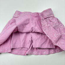 Load image into Gallery viewer, Girls Anko, floral cotton skirt, built-in shorts, elasticated, EUC, size 1,  