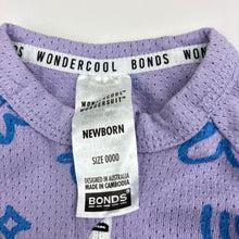 Load image into Gallery viewer, Unisex Bonds, WONDERCOOL zip wondersuit / zippy / romper, EUC, size 0000,  