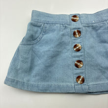 Load image into Gallery viewer, Girls Piping Hot, soft feel knit denim skirt, elasticated, EUC, size 1,  