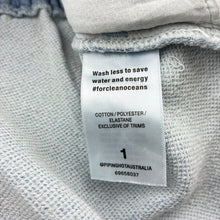 Load image into Gallery viewer, Girls Piping Hot, soft feel knit denim skirt, elasticated, EUC, size 1,  