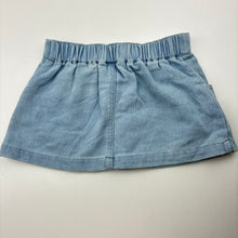 Load image into Gallery viewer, Girls Piping Hot, soft feel knit denim skirt, elasticated, EUC, size 1,  