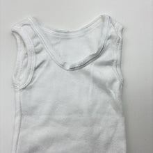Load image into Gallery viewer, Unisex Anko, white cotton singlet top, EUC, size 0000,  