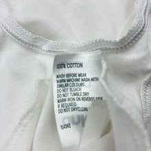 Load image into Gallery viewer, Unisex Anko, white cotton singlet top, EUC, size 0000,  
