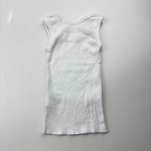 Load image into Gallery viewer, Unisex Anko, white cotton singlet top, EUC, size 0000,  