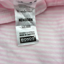Load image into Gallery viewer, Girls Bonds, zip wondersuit / zippy / romper, EUC, size 0000,  
