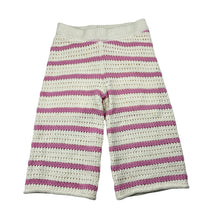 Load image into Gallery viewer, Girls Mango, striped knitted pants / bottoms, elasticated, EUC, size 1,  