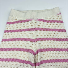 Load image into Gallery viewer, Girls Mango, striped knitted pants / bottoms, elasticated, EUC, size 1,  