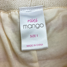 Load image into Gallery viewer, Girls Mango, striped knitted pants / bottoms, elasticated, EUC, size 1,  