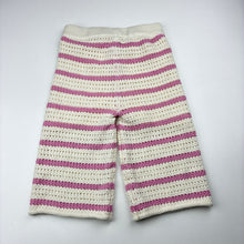 Load image into Gallery viewer, Girls Mango, striped knitted pants / bottoms, elasticated, EUC, size 1,  
