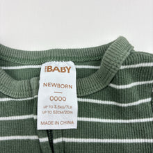 Load image into Gallery viewer, Unisex Cotton On, ribbed zip coverall / romper, EUC, size 0000,  