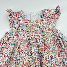 Load image into Gallery viewer, Girls Babies R Us, lined floral corduroy cotton dress, GUC, size 00, L: 38cm
