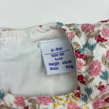 Load image into Gallery viewer, Girls Babies R Us, lined floral corduroy cotton dress, GUC, size 00, L: 38cm