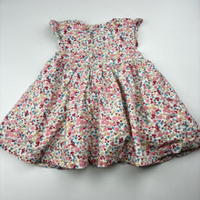 Load image into Gallery viewer, Girls Babies R Us, lined floral corduroy cotton dress, GUC, size 00, L: 38cm