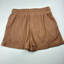 Load image into Gallery viewer, Girls Target, brown ribbed shorts, elasticated, GUC, size 10,  