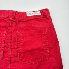 Load image into Gallery viewer, Girls Country Road, red stretch corduroy skirt, adjustable, L: 29cm, GUC, size 10,  