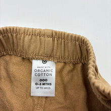 Load image into Gallery viewer, Boys Target, stretchy organic cotton blend pants / bottoms, elasticated, EUC, size 000,  