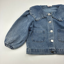 Load image into Gallery viewer, Girls blue, lightweight denim jacket, FUC, size 2,  