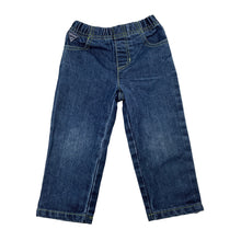 Load image into Gallery viewer, Unisex Guess, blue denim pants, elasticated, Inside leg: 26.5cm, GUC, size 1-2,  