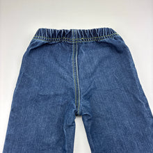 Load image into Gallery viewer, Unisex Guess, blue denim pants, elasticated, Inside leg: 26.5cm, GUC, size 1-2,  