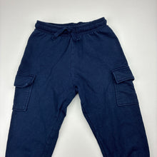 Load image into Gallery viewer, Unisex H&amp;M, navy organic cotton pants, elasticated, EUC, size 1-2,  