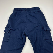 Load image into Gallery viewer, Unisex H&amp;M, navy organic cotton pants, elasticated, EUC, size 1-2,  