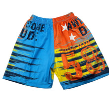 Load image into Gallery viewer, Boys lightweight, colourful shorts, elasticated, no labels, W:21cm across unstretched, EUC, size 2-3,  