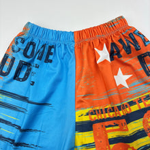Load image into Gallery viewer, Boys lightweight, colourful shorts, elasticated, no labels, W:21cm across unstretched, EUC, size 2-3,  