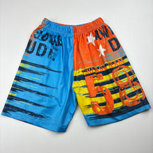 Load image into Gallery viewer, Boys lightweight, colourful shorts, elasticated, no labels, W:21cm across unstretched, EUC, size 2-3,  