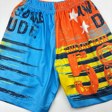 Load image into Gallery viewer, Boys lightweight, colourful shorts, elasticated, no labels, W:21cm across unstretched, EUC, size 2-3,  