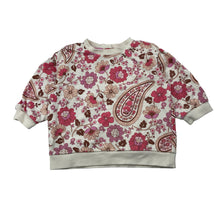 Load image into Gallery viewer, Girls Target, fleece lined floral sweater / jumper, GUC, size 0,  