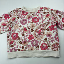 Load image into Gallery viewer, Girls Target, fleece lined floral sweater / jumper, GUC, size 0,  
