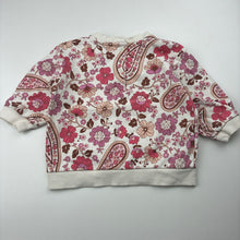 Load image into Gallery viewer, Girls Target, fleece lined floral sweater / jumper, GUC, size 0,  