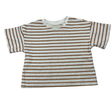 Load image into Gallery viewer, Unisex Bobby G, striped terry oversized tee / top, EUC, size 1,  