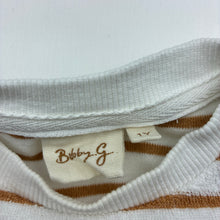 Load image into Gallery viewer, Unisex Bobby G, striped terry oversized tee / top, EUC, size 1,  