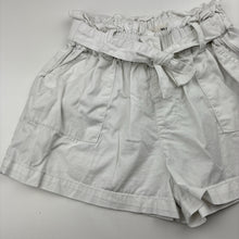 Load image into Gallery viewer, Girls Cotton On, white stretch cotton shorts, elasticated, GUC, size 3,  
