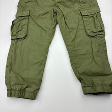 Load image into Gallery viewer, Boys Next, lined khaki cotton cargo pants, elasticated, Inside leg: 35cm, EUC, size 3-4,  