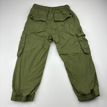 Load image into Gallery viewer, Boys Next, lined khaki cotton cargo pants, elasticated, Inside leg: 35cm, EUC, size 3-4,  