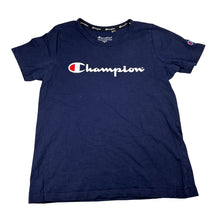 Load image into Gallery viewer, Unisex Champion, Authentic navy cotton tee / top, GUC, size 14,  