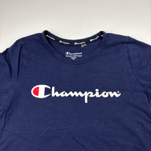 Load image into Gallery viewer, Unisex Champion, Authentic navy cotton tee / top, GUC, size 14,  