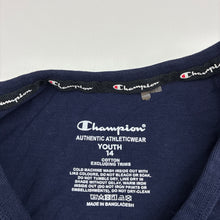Load image into Gallery viewer, Unisex Champion, Authentic navy cotton tee / top, GUC, size 14,  