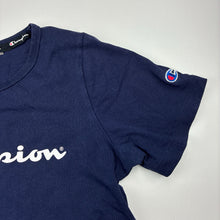 Load image into Gallery viewer, Unisex Champion, Authentic navy cotton tee / top, GUC, size 14,  