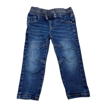 Load image into Gallery viewer, Boys Target, blue stretch denim jeans, elasticated, Inside leg: 32cm, GUC, size 3,  