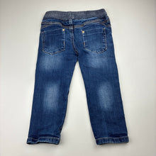Load image into Gallery viewer, Boys Target, blue stretch denim jeans, elasticated, Inside leg: 32cm, GUC, size 3,  