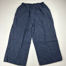 Load image into Gallery viewer, Girls navy, cotton pants, elasticated, no size, Inside leg: 35cm, W: 25.5cm across unstretched, EUC, size 5,  