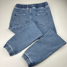 Load image into Gallery viewer, Boys 1964 Denim Co, stretch knit denim pants, elasticated, Inside leg: 57.5cm, marks right knee, FUC, size 10,  