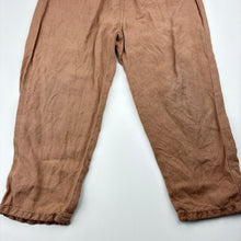 Load image into Gallery viewer, Unisex Zara, linen blend pants, elasticated, Inside leg: 31.5cm, FUC, size 3-4,  