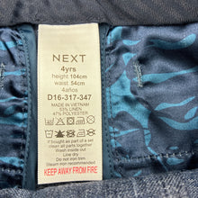 Load image into Gallery viewer, Boys Next, blue marle linen blend pants, adjustable, Inside leg: 35cm, EUC, size 4,  