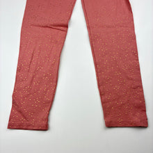 Load image into Gallery viewer, Girls Anko, pink &amp; gold leggings, elasticated, Inside leg: 50cm, EUC, size 9,  