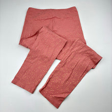 Load image into Gallery viewer, Girls Anko, pink &amp; gold leggings, elasticated, Inside leg: 50cm, EUC, size 9,  