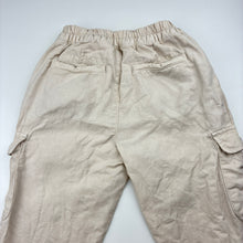 Load image into Gallery viewer, Boys Zara, linen blend cargo pants, elasticated, EUC, size 3-4,  